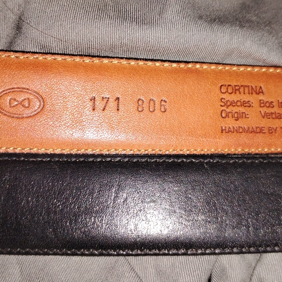 Trafalgar Ltd Genuine Leather Belt Size 36 Brown Brass Buckle Classic Dress - Picture 4 of 8